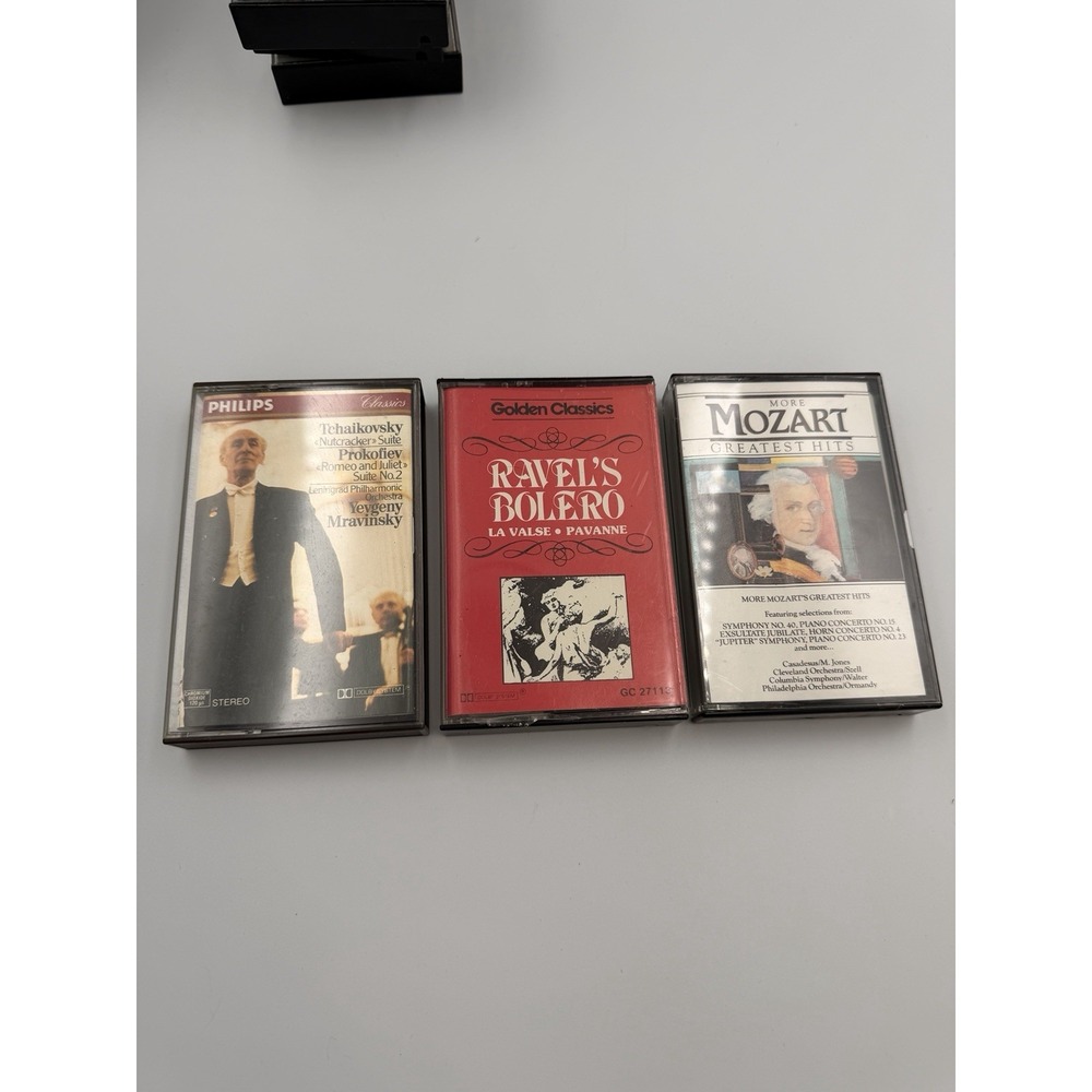 Vintage Classical Cassette Tape Lot - Mozart, Tchaikovsky, Ravel's Bolero